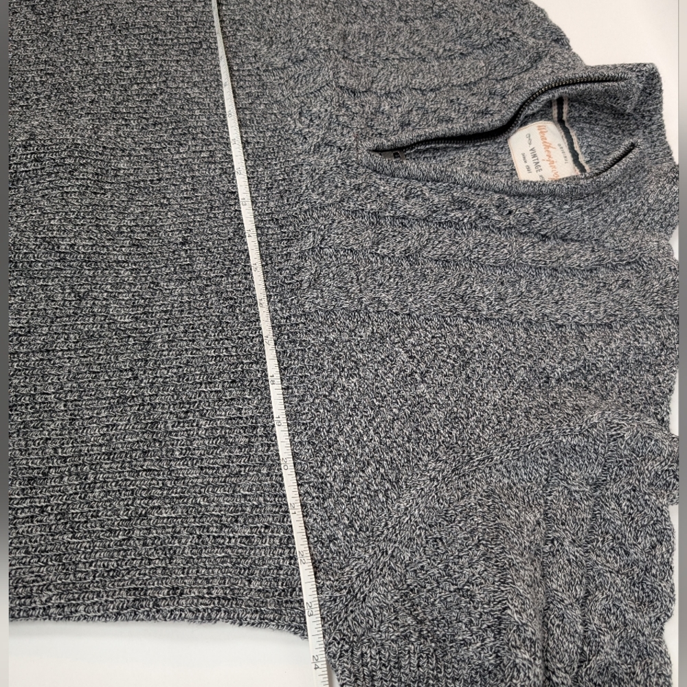 Weatherproof Gray Half Zip Knit Pullover 100% Cot… - image 7